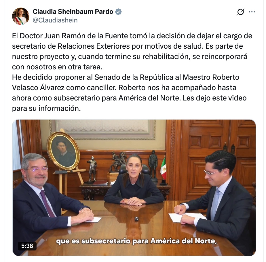 Nuevo Secretario de Relaciones Exteriores